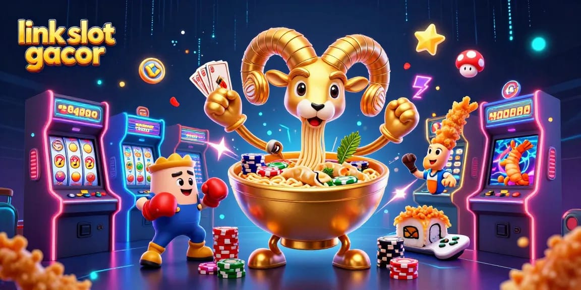 Experience thrilling gameplay with the link slot gacor, featuring vibrant casino characters and slot reels.