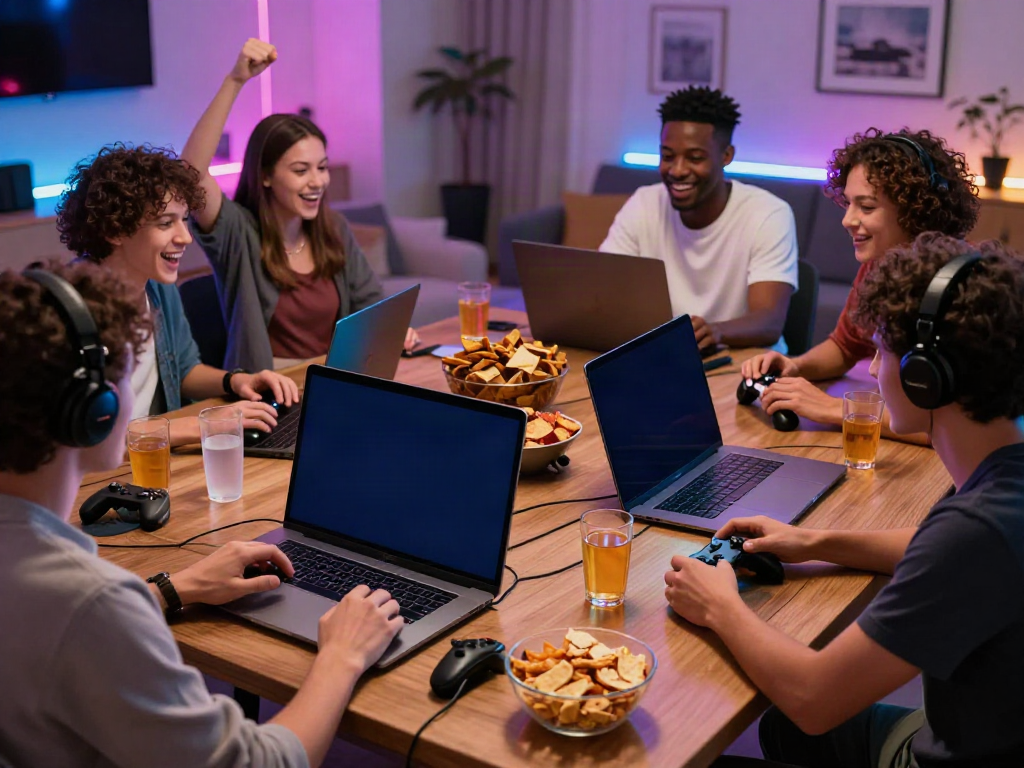 Online gaming experience with players enjoying live casino games at https://red88.limited/ in a vibrant, social atmosphere.