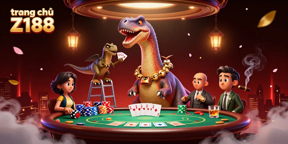 Experience vibrant gaming action at trang chủ Z188 with a unique 3D casino scene full of excitement.