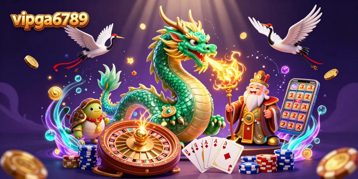 Experience thrilling moments at vipga6789 with apex dragon, majestic cranes, and dynamic casino elements.