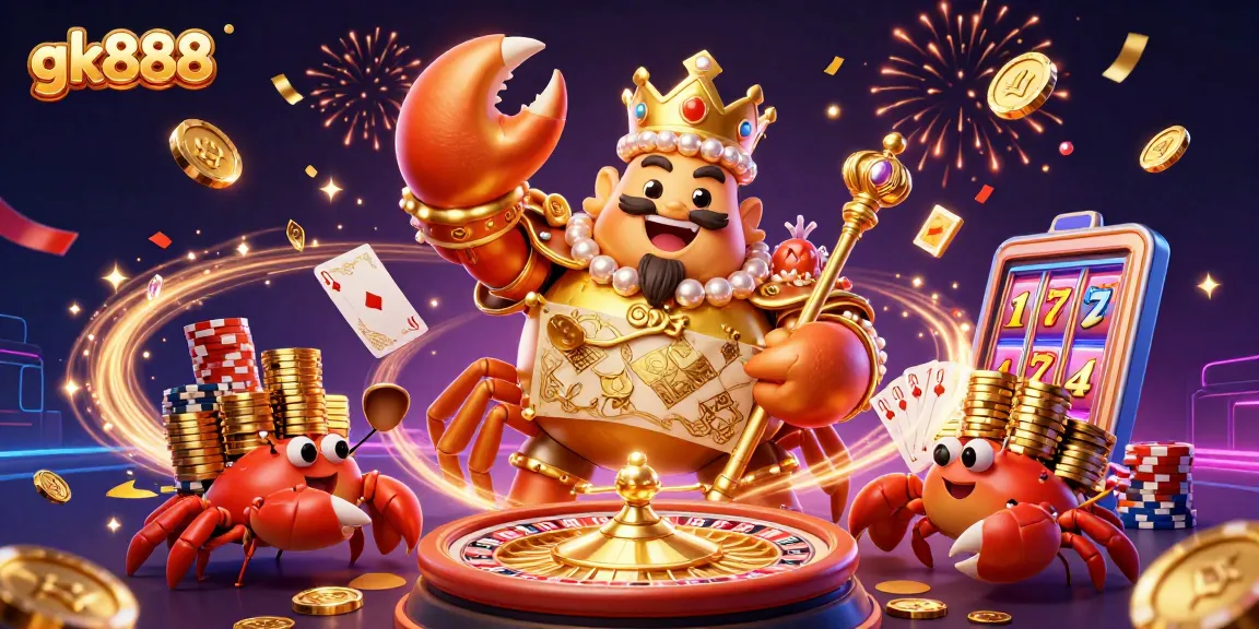 gk888 thưởng thức cá cược với hoàng đế cua vàng trong không gian casino rực rỡ